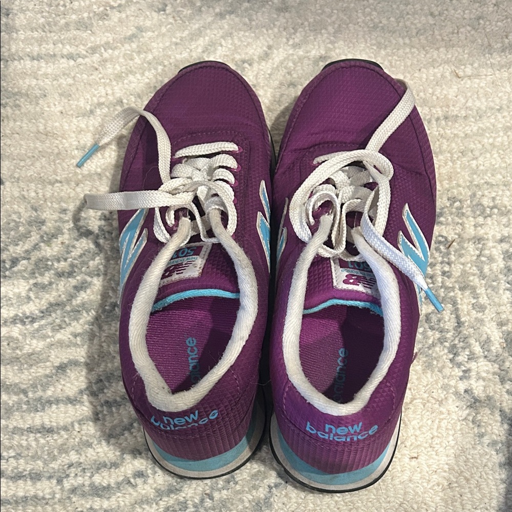 New Balance Women's Purple and Blue Sneakers- gently used